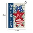 thumbnail image 2 of Patriotic Stars and Stripes Garden Flag, 4th of July Independence Memorial Day Yard Outdoor Decoration 12 x 18 Inch - style:style1;, 2 of 5