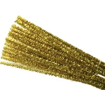 Christmas Set of 400 Metallic Tinsel Pipe Cleaners for Kids Crafts,  Embellishing and Group Projects Bulk Buy!!! (Gold, Black)
