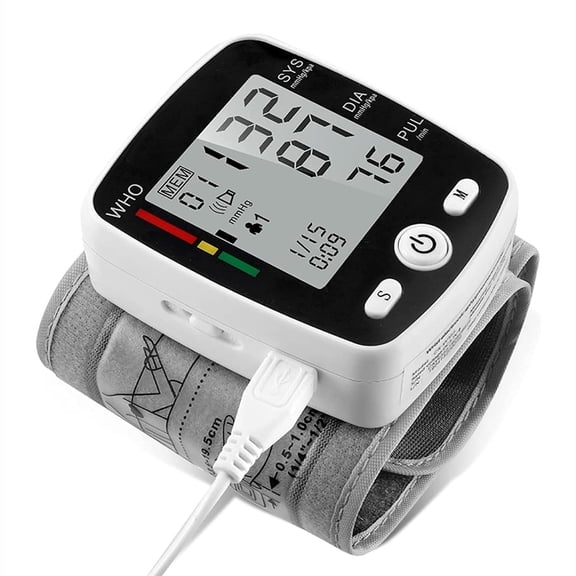 Lukka Blood Pressure Monitor, Wrist Blood Pressure Cuff Monitor with USB Charging, Automatic Digital BP Machine,Voice Broadcast, Large Display Screen