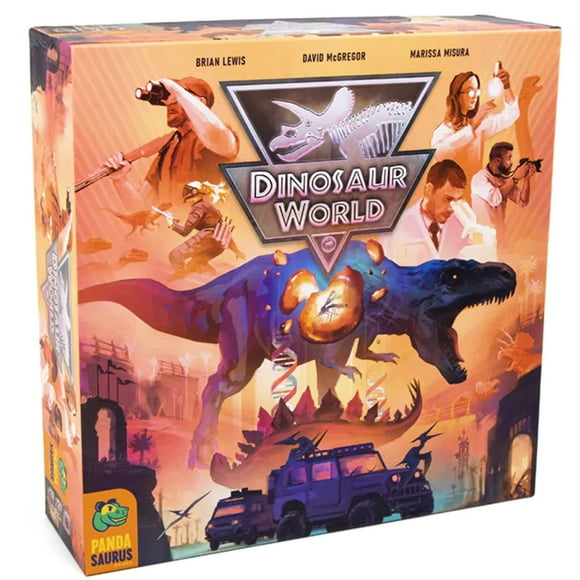 Dinosaur World Board Game | Strategy Game | Fun Dinosaur Themed Worker Placement Game for Adults and Kids | Ages 8+ | 1-4 Players | Average Playtime 60-120 Minutes | Made by Pandasaurus Games