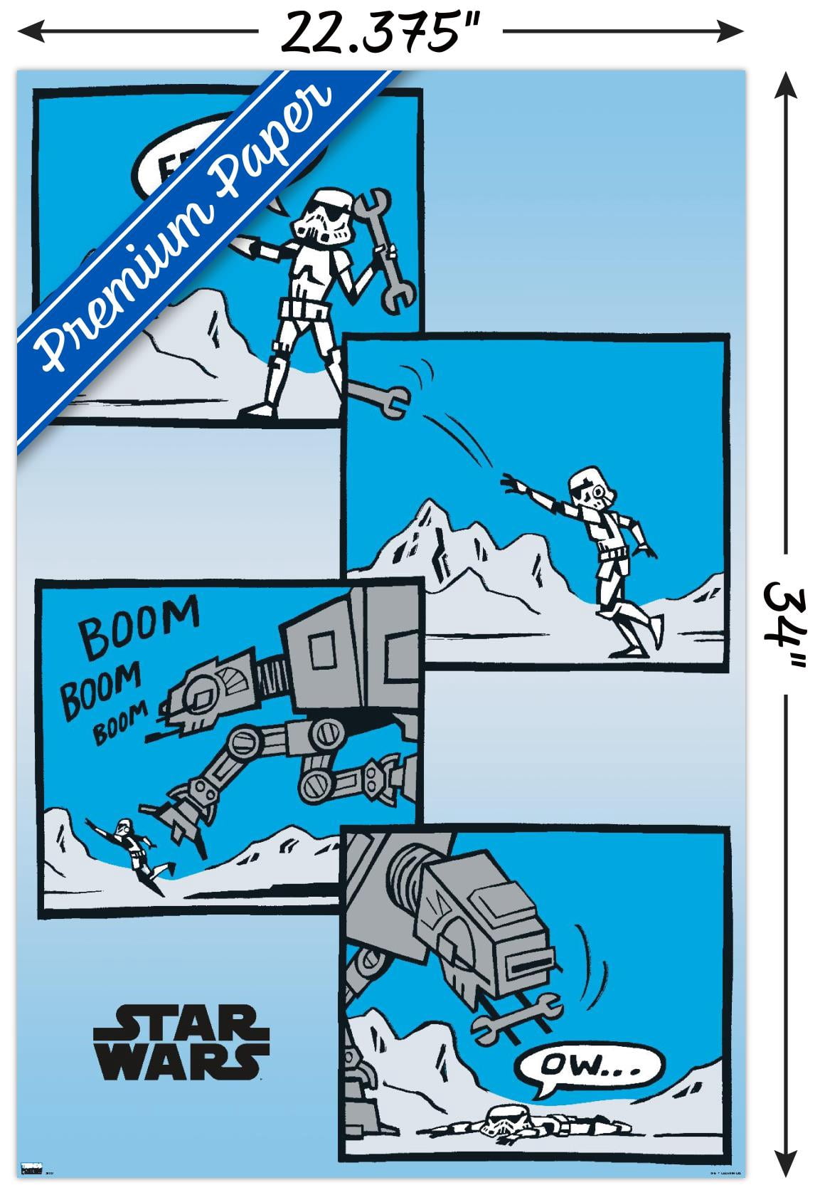 Star Wars: The Empire Strikes Back - Comic Panels Wall Poster, 22.375" x 34"
