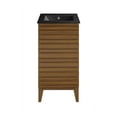 thumbnail image 3 of Cascade 18 in. Brown Oak Bathroom Vanity With Black Ceramic Sink Top, 3 of 8