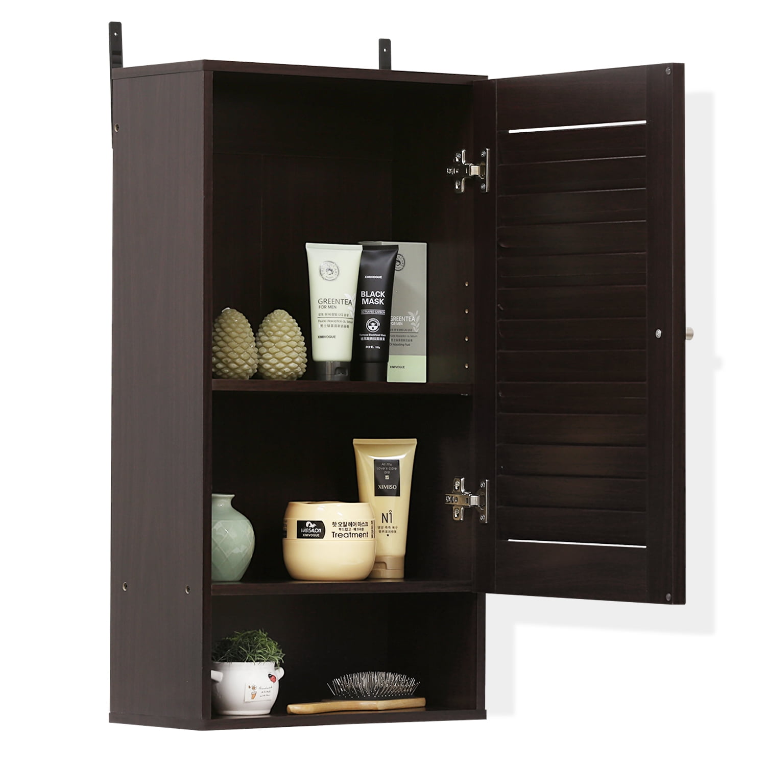 Furinno 16072EX Indo Wide Wall Cabinet, Espresso Color - Walmart.com