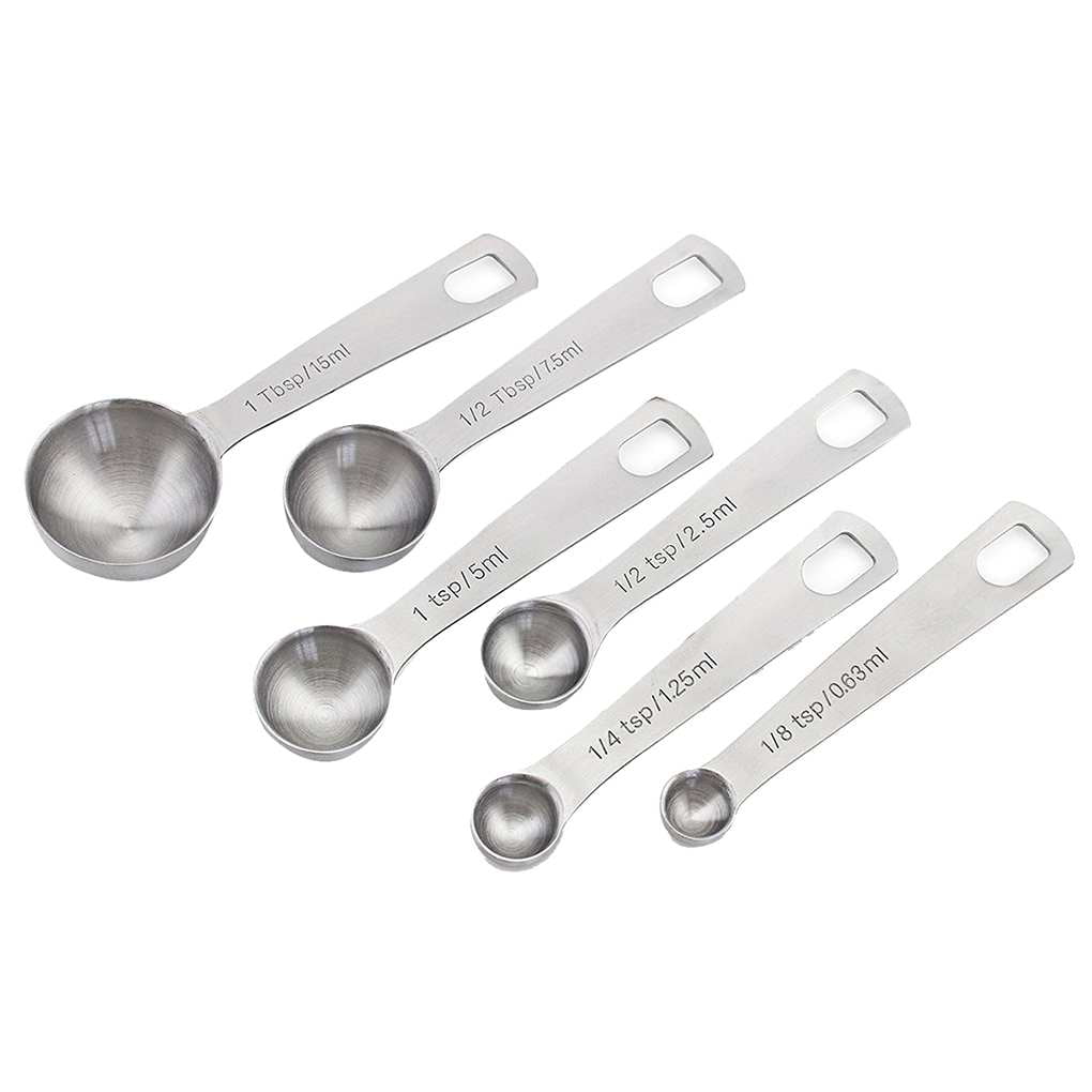 Stainless Steel Measuring Spoon Baking Cups Spoons Kitchen Cooking Tool 6pcs/set