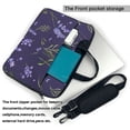 thumbnail image 3 of YFYANG 14 inch Universal Laptop Bag Oxford Cloth Laptop Sleeve, Multi-functional Purple Lavender Floral Doodle Notebook Computer Messenger Bag Handbag, 3 of 8