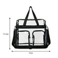 thumbnail image 3 of Dadiaei Clear Tote Bag for Stadium Events - Approved Transparent Purse with Shoulder Straps & Zipper Closure - Waterproof Shower Bag for Work, Sports Games, Concerts, Travel (12x12 Inches), 3 of 9