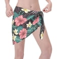 thumbnail image 3 of Kll Green Tropical Leaves Print Women'S Sarong Coverups Short Bathing Suit Wrap Skirt Beach Wrap Swimsuit Cover Ups, 3 of 7