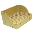 thumbnail image 1 of Caja de arena Jaula Inodoro Caja de arena Esquina Bandeja de arena Orinal para conejos Conejillos de indias malla de acero verde, 1 of 8