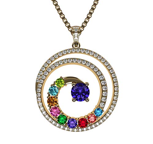 9 stone mothers necklace