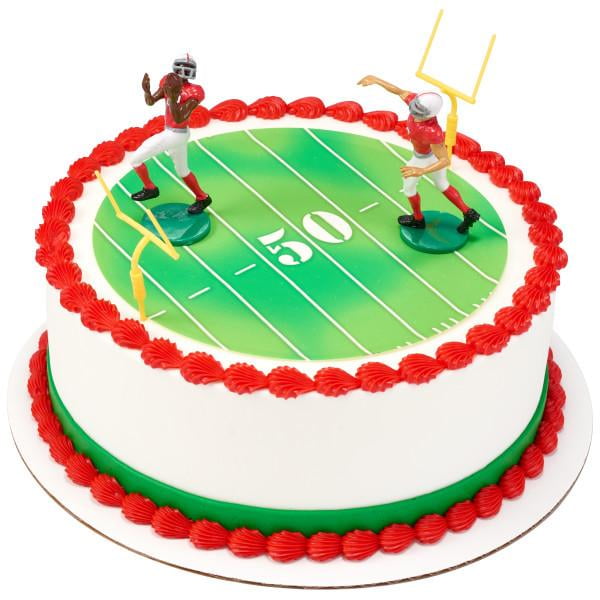 Football team cake topper circle round  wafer or icing sheets edible 