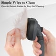 thumbnail image 3 of Swihauk Self Cleaning Slicker Brush - Skin Friendly Deshedding Grooming Tool for Dogs & Cats, Suitable for Shedding & Haired Pets, with Pet Supplies Accessories, Blue, 3 of 7