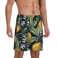 thumbnail image 3 of Rocae Citrus Fruits Elegant Lemons for Men's Soft Sleep Pajama Shorts, Waistband and Pockets, 3 of 9