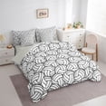 thumbnail image 2 of Castle Fairy Volleyball Print Full Size Bedding Sets 7 Pieces, Sport Theme Full Size Bed in a Bag, Black White,Grey Reversible, 2 of 7
