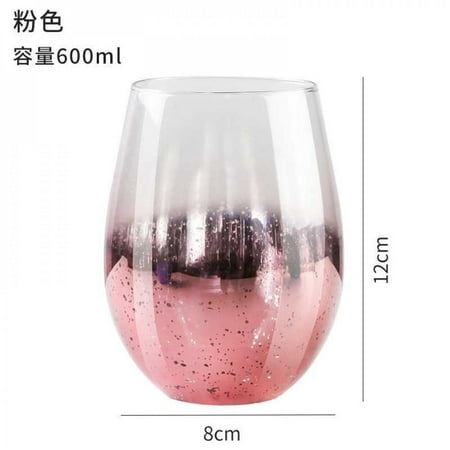 

Big promotion!!Ins Starry Sky Glass Cup Three Carat Personality Household Water Mug Pot-bellied Glass Milk Juice Cups Drinkware