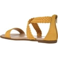 thumbnail image 4 of Women's Journee Collection Lucinda Ankle Strap Flat Sandal Mustard Microsuede Fabric 10 M, 4 of 6