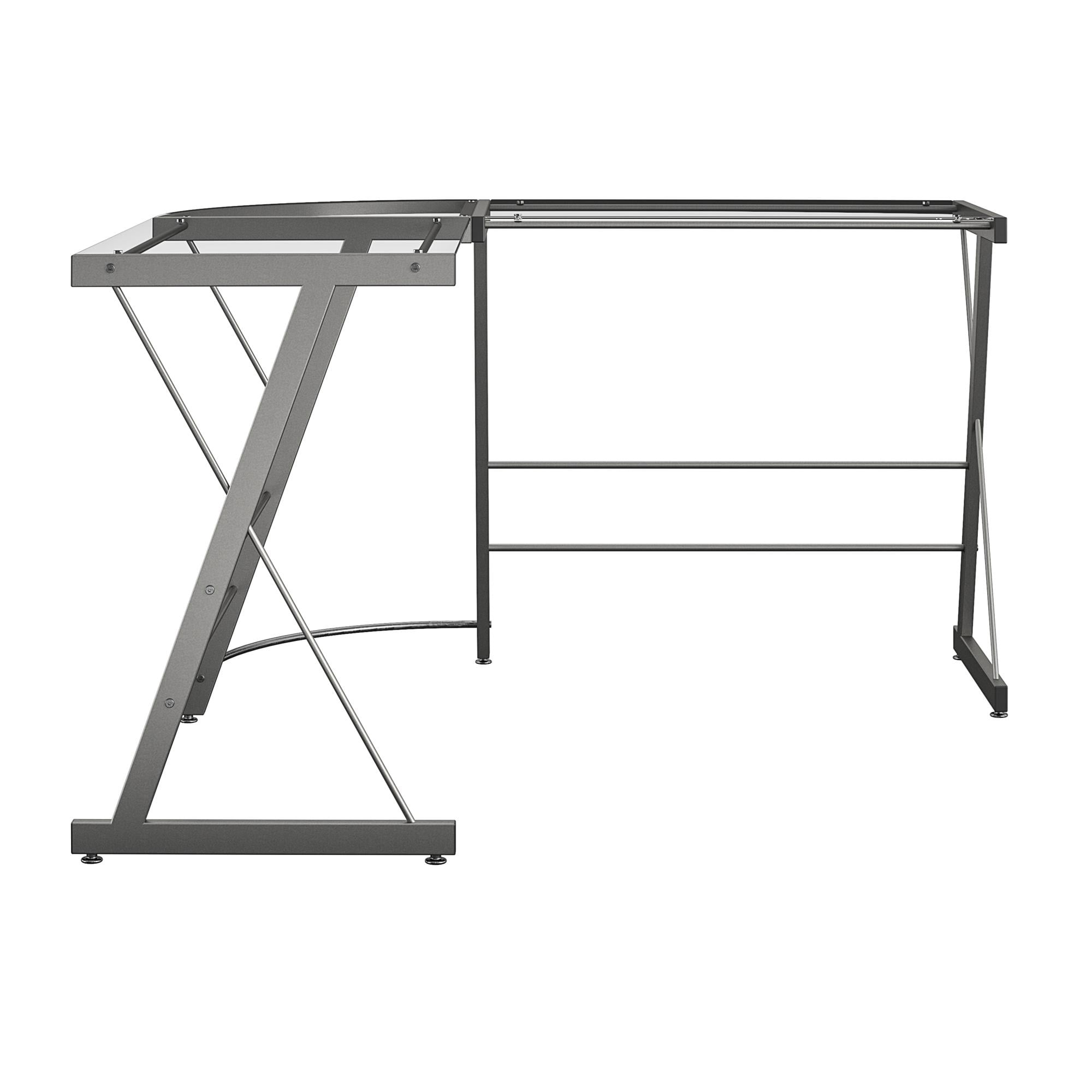 Ameriwood home aden l sale glass desk 9379096