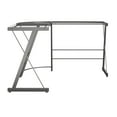 thumbnail image 3 of Ameriwood Home Glass L-Shaped Computer Desk, Gray, 3 of 12