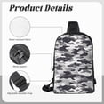 thumbnail image 5 of Chest Bag Dual Pocket 11.8×7.7×2.4in Waterproof Double-Pocket Large Capacity With No Inner Pouch Pockets And Double Drawstrings Vector Camouflage Pattern Gray_4, 5 of 8