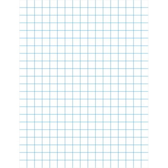 School Smart 085286 Graph Paper Pad With Chipboard Back, 0.5 In. Ruling -  White, 12 Pack