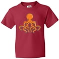 thumbnail image 3 of Inktastic Orange Octopus Youth T-Shirt, 3 of 5