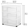 thumbnail image 2 of Sterilite Wide 3 Drawer Cart, White, 2 of 8