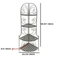 thumbnail image 4 of Benzara C482-FS180585 Foldable Metal Corner Bakers Rack with Grid Pattern Shelves, Black, 4 of 5