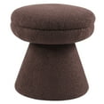 thumbnail image 2 of Furniture of America Thia Modern 17.5" Upholstered Mushroom-Shape Design Stool, Brown, 2 of 5