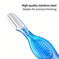 thumbnail image 6 of EXLEAF 2026 New 5Pcs Eyebrow Trimmer Safe,Comfortable Plastic Handle Hair Shaving Razors,Short Blade for Precision Trimming High-Quality Stainless Steel Blade Blade Women Face Care,Purple, 6 of 6