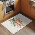thumbnail image 3 of Rectangle Area Rug 2x3ft, Cartoon Easter Watercolor Radish on Linen Non-Slip Non-Shedding Floor Mat, Color Polka Dot Washable Sturdy Carpet for Living Room Bedroom Home Decor, 3 of 9