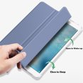thumbnail image 3 of Case Cover for iPad 9th Generation 2021, 10.2 inch iPad Case with Pencil Holder, Smart Stand Cover for iPad Case 9th/8th/7th (2021/2020/2019),Protective Clear Back,Purple&Clear, 3 of 10