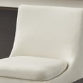 thumbnail image 6 of Swivel Bar Stools Set of 2, Modern 26" Upholstered Linen Fabric High Back Counter Stools with Nail Head Design and Wood Frame, Cream White, 6 of 6