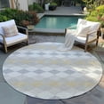 thumbnail image 6 of Addison Rugs Chantille Indoor/Outdoor Transitional Geometric Ivory Washable Round Rug, 8' x 8', 6 of 6