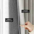 thumbnail image 6 of 100% Blackout Curtains 84 inch Length 2 Panels Set for Living Room, Linen Textured Full Light Blocking Room Darkening Thermal Insulated Noise Reduction Drapes for Bedroom (W52xL84, Natural), 6 of 8