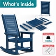 thumbnail image 2 of Hidpriva Outdoor Rocking Chair, Oversized HDPE Weather Resistant Porch Rockers for Outside Deck Balcony Front Backyard, Blue, 2 of 8