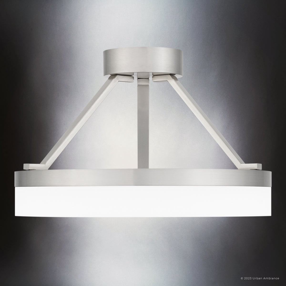 Luxury Casual Ceiling Light, Brushed Nickel, UQL4654