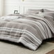thumbnail image 1 of Set de Edredón Bedsure King 7 Piezas Rayas Taupe para Todas las Estaciones, 1 of 9