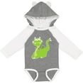 thumbnail image 3 of Inktastic Green Dragon Boys or Girls Long Sleeve Baby Bodysuit, 3 of 5