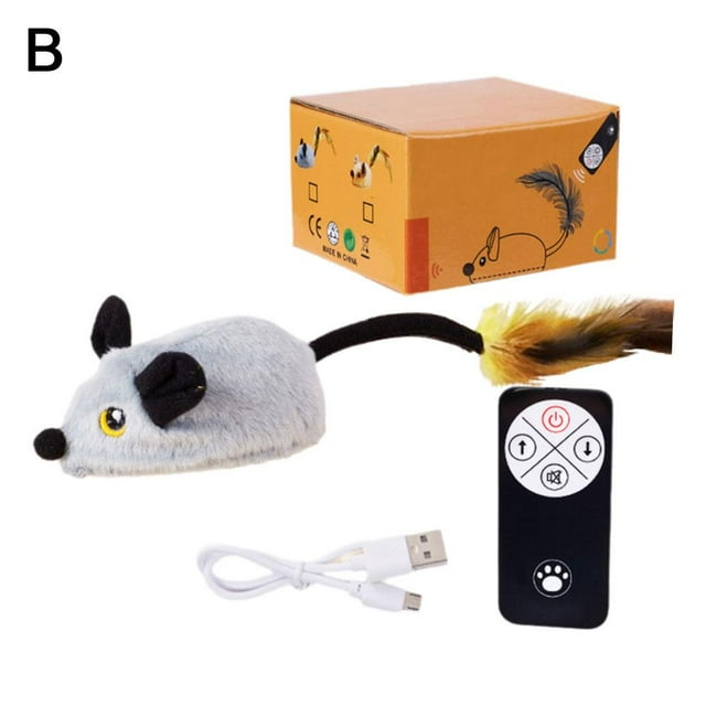 Up to 60 off PawCasa Cat Toy Simulation Electric Mouse Intelligent Induction Con Remote Wireless