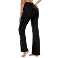 thumbnail image 3 of JustVH Women Bell Bottom Trousers Yoga Skinny Stretchy Running Pants, 3 of 6