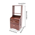 thumbnail image 3 of Miumaeov Modern Nightstand with 2 Drawers, Tall Bed End Table/ Bedside Table for Bedroom Living Room, Bed Side Table/ Night Stand with Storage Shelf (Dark Brown Wood Color), 3 of 10