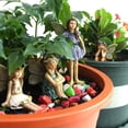 thumbnail image 6 of ABODELINE Resin Flower Fairies Figures Elf Fairy Garden Accessories Fairy Garden Figurines 6pcs Miniature Fairies for Outdoor Garden Décor, 6 of 6
