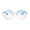 Gold Blue Pink, variant on Retro Pop Color Indi Dapper Metal Rim Round Sunglasses Gold Blue Pink