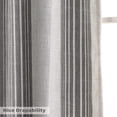 thumbnail image 5 of DriftAway Chris Vertical Striped Pattern Linen Textured Lined Blackout Window Curtains Grey 52" Width x 84 " Length, 5 of 8