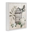 thumbnail image 3 of Stupell Industries Vintage Menagerie Butterfly Florals White Framed Giclee Art design by Nan, 12 x 12, 3 of 8