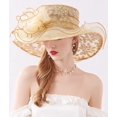thumbnail image 5 of Women's Organza Hat Derby Fascinator for Tea Party Bridal Wedding Dress Hat, 5 of 6