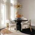 thumbnail image 6 of TOV Furniture Corralis Cream Linen Dining Chair with Gold Accents, 6 of 6
