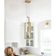 thumbnail image 6 of Aiwen Gold 2 Lights LED Pendant Light Modern Home Decorative Rustic Ceiling Lamp, 6 of 8