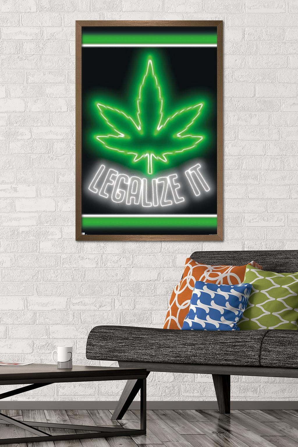 Marijuana - Legalize It Wall Poster, 22.375" x 34" Framed