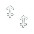 thumbnail image 2 of Bling Jewelry Womens Tiny Simple Sagittarius Astrology Horoscope Zodiac Stud Earrings Sterling Silver, 2 of 5