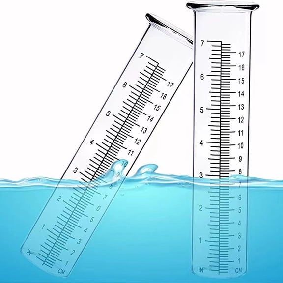 2PCS 8" Rain Gauge Replacement Tube,Freeze Proof and Crack Resistance Outdoor Rain Gauges Replacement Tube,Accurate Rain Gauges Outdoors,for Outdoor Garden Yard Home